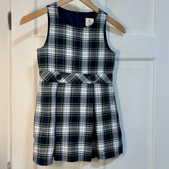 Lands End Girl’s size 4 School Uniform Girls Plaid Jumper - Picture 1 of 7